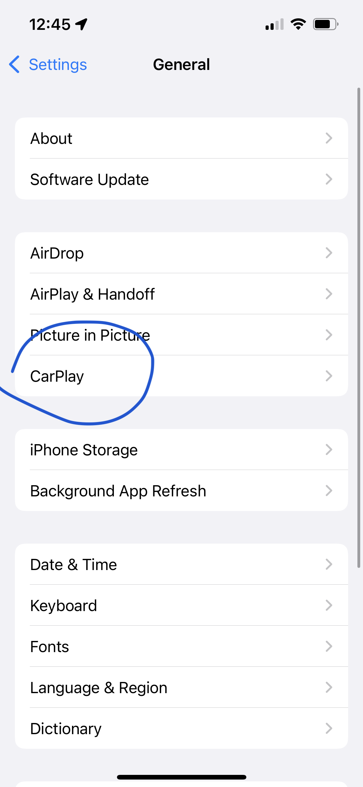 how to enable carplay on iphone