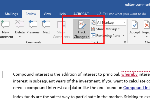 How to Activate Track Changes in Word