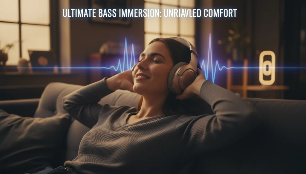 Powerful bass over-ear headphones
