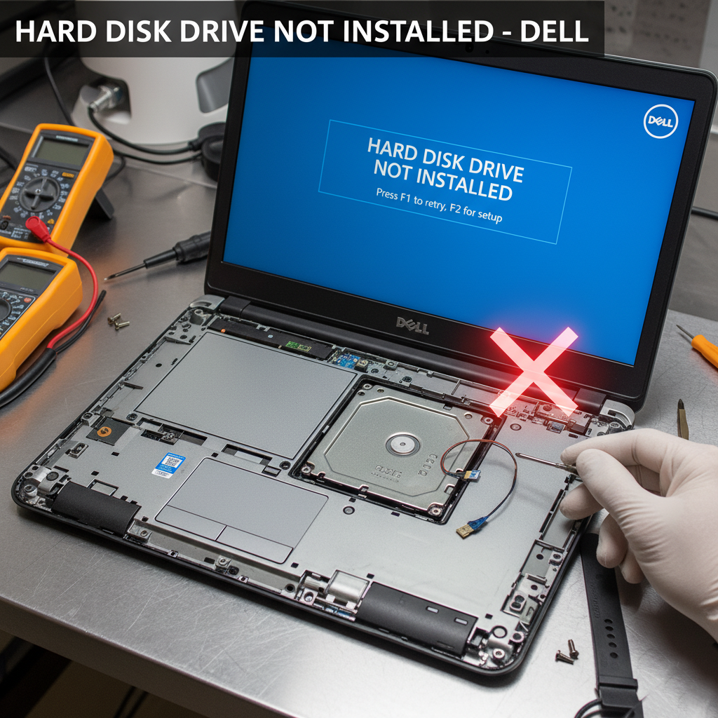 hard disk drive not installed dell